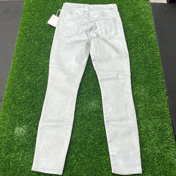 MOTHER High Waisted Looker Ankle Silver Linings size 27 - Picture 14 of 15